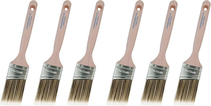 Pro Grade 2 Inch Angled Paint Brush (3 Pack) – Professional Angle Sash Brushes for Cutting in Trim, Walls, Cabinets & Detail Work – Works with Latex & Oil-Based Paint