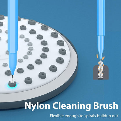 Lumkew Shower Head Cleaner Picks,Multiple Shower Head Cleaning Brush for Small Hole, Nozzle unclogger Tool for Showerhead with Storage Box