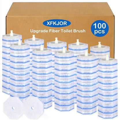 100 Count Toilet Wand Refills for Clorox Toilet Wand - Upgrade 3-Layer Thickened Toilet Brush, Replacement Heads for Clorox Toilet Wand Refills, 5X Cleaning Power | No Falling Apart