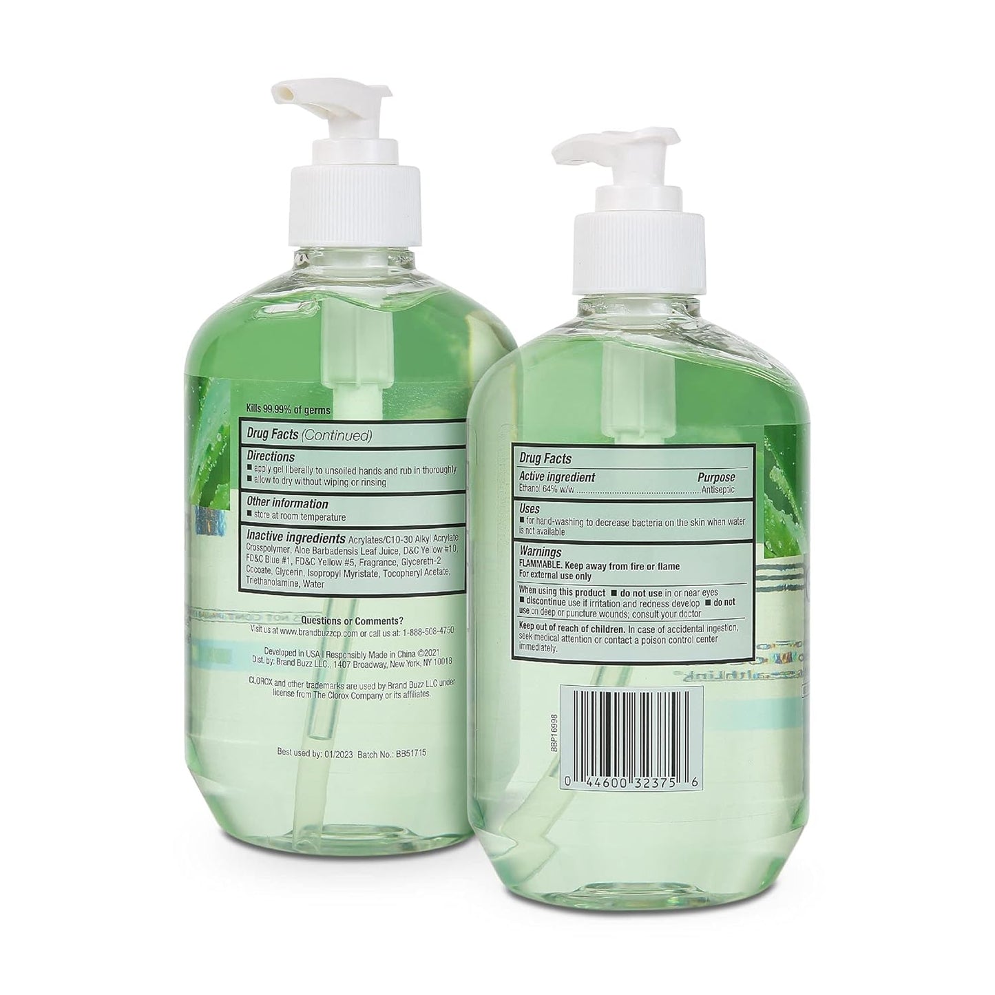 Clorox Healthcare GBG AloeGel Hand Sanitizer Wipes, Bleach-Free Sanitizing Wipes for Hands with 71% Ethyl Alcohol and Aloe - FDA Registered, Resealable Travel Pouch, 20 Count