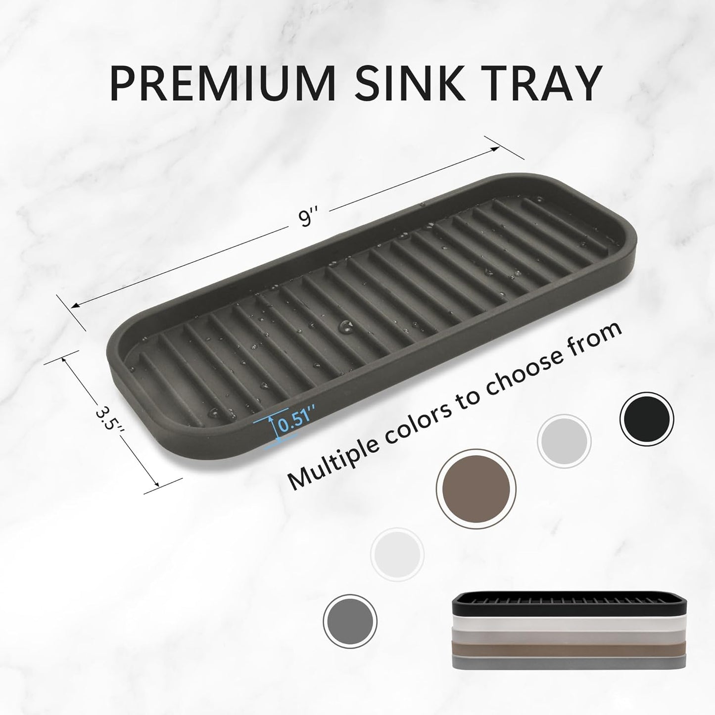 Silicone Sponge Holder Kitchen Sink Organizer Tray Dish Caddy Soap Dispenser, Scrubber Spoon Holder,Dishwashing Accessories 2 Pack (White)
