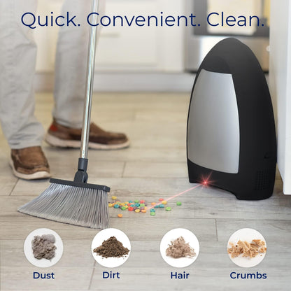 EyeVac Home Touchless Vacuum Automatic Dustpan - Great for Sweeping Pet Hair Food Dirt Kitchen - Ultra Fast & Powerful, No More Bending Down, Bagless, Corded, Automatic Sensors, 1000 Watt (White)