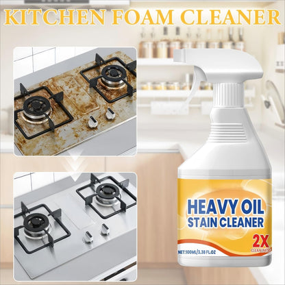 Wanban 2pc Heavy Duty Degreaser Cleaner Spray - Kitchen Heavy Oil Clean for Stubborn Oil Stains, All-Purpose Cleaner & Kitchen Degreaser for Tough Surfaces