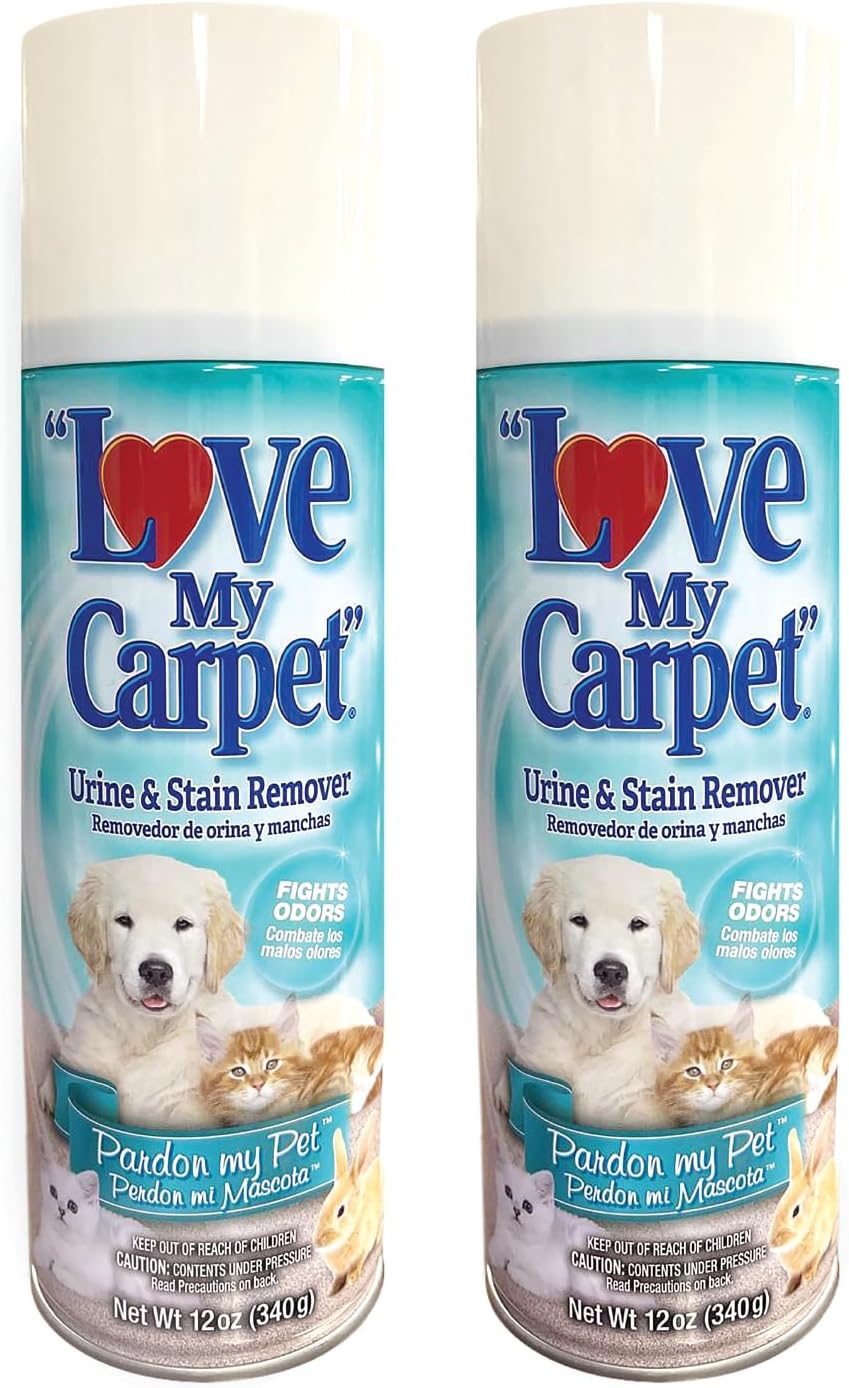 Love My Carpet Pet Special Heavy Foam,Carpet Cleaner,Urine,Pet Stain And Odor Remover,Carpet Cleaner Solution,2 Pack Of 12oz