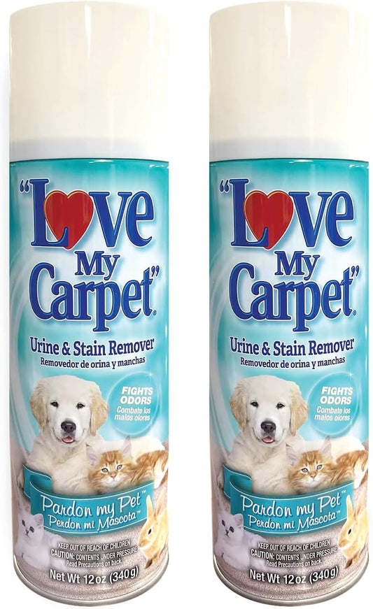 Love My Carpet Pet Special Heavy Foam,Carpet Cleaner,Urine,Pet Stain And Odor Remover,Carpet Cleaner Solution,2 Pack Of 12oz