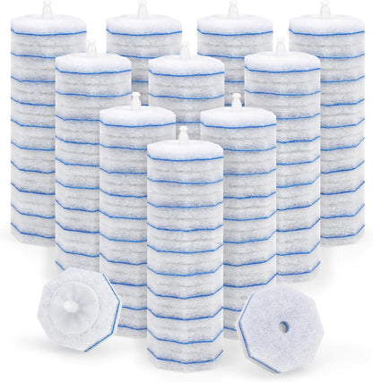 50PC Toilet Bowl Wand Refills, Disposable Toilet Brush Heads, Wall Mounted Scrubber Refill, Cleaner Refill Pads with Most Brushes for and Bathroom Cleaning
