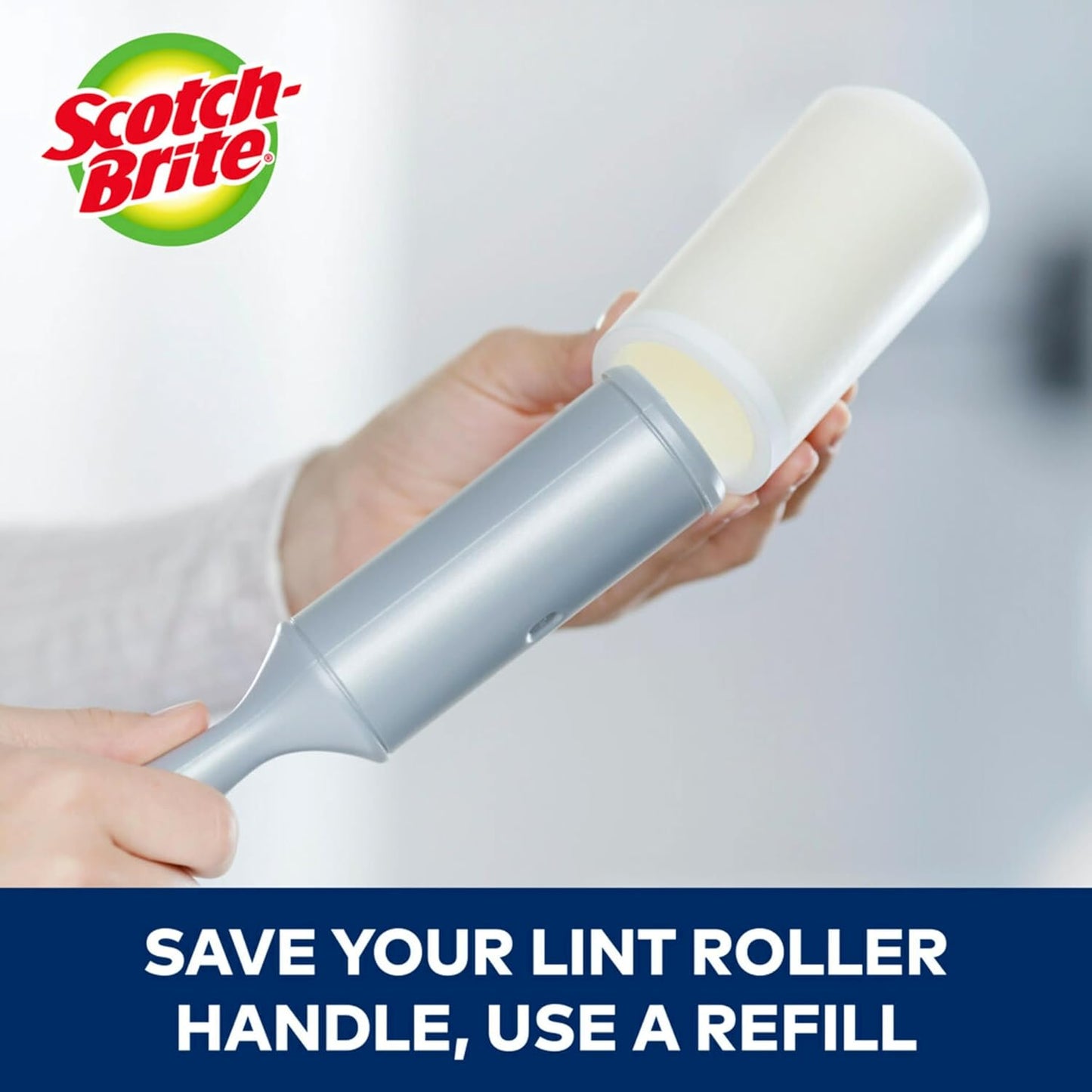 Scotch-Brite Everyday Clean Lint Roller, Lint Roller for Pet Hair, Clothing, Furniture and More, 5 Lint Rollers, 95 Sheets/Roller, 475 Sheets Total, Lint Remover for Clothes, Pet Hair Removal