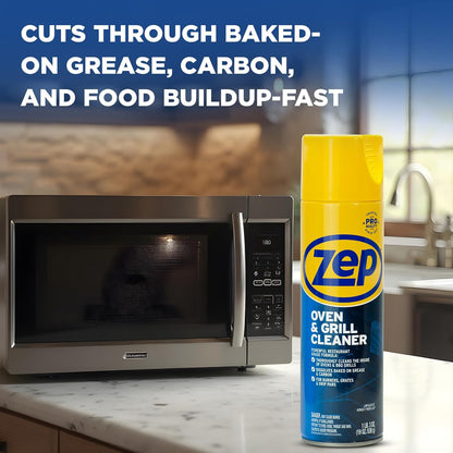 Zep Stainless Steel Cleaner Polish 14 oz (1 unit) & Oven Grill Cleaner 19 oz (1 unit) ECBD004 - Kitchen Cleaning Made Easy for Appliances, Grills, & Ovens