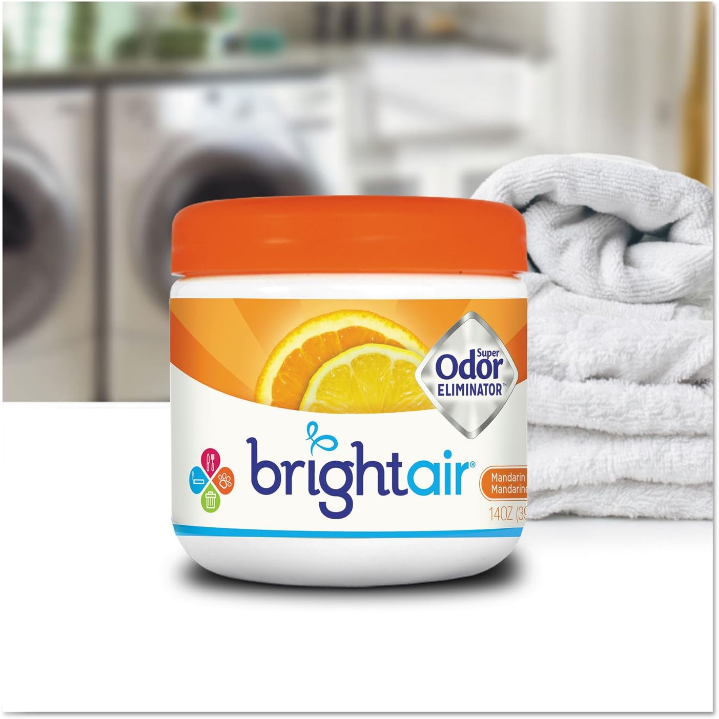 Bright Air 14 oz. Super Odor Eliminator, For Medium-Size Spaces, Cool & Clean Scent, Case of 6,Air Freshener, Natural Essential Oils, Lasts Up to 90 Days Each