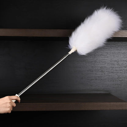 Extendable Cleaning Duster,66.9Inch Telescoping Feather Dusters with Stainless Steel Extension Pole for Cleaning High Ceiling Fan, High Ceilings,Furniture