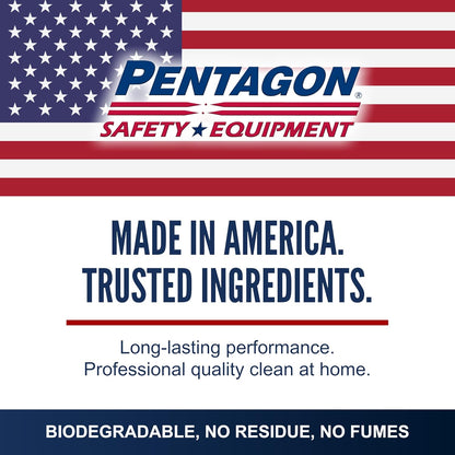 PENTAGON SAFETY EQUIPMENT Stainless Steel Cleaner Spray, 5 Day Nano Barrier Protection, Safe around pets, Unscented, Made in USA