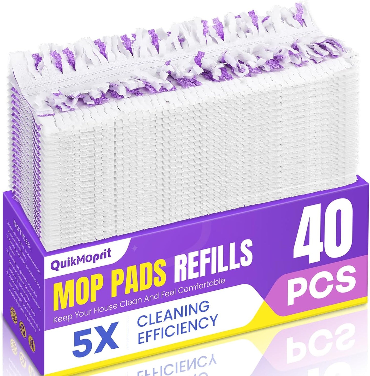 60 Pcs Power Mop Pads for Swiffer PowerMop 500+ Strips Multi-Surface Refill Pad Disposable Spray Mopping Pads Head Refills for Floor Cleaning (Quick-Absorb, No Residue & Disposable)