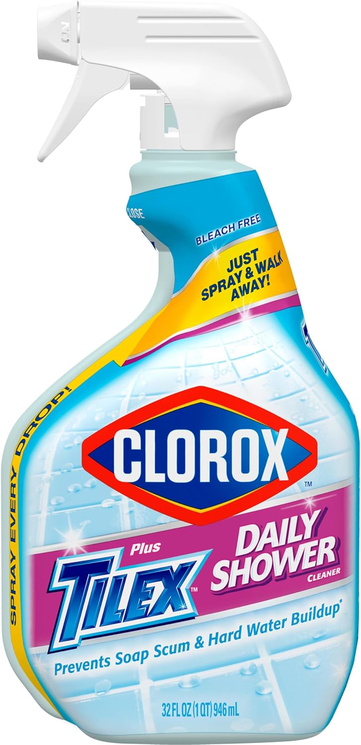 Clorox Plus Tilex Fresh Daily Shower Cleaner, 32 Ounce Spray Bottle (Package May Vary)