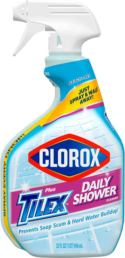 Clorox Plus Tilex Fresh Daily Shower Cleaner, 32 Ounce Spray Bottle (Package May Vary)