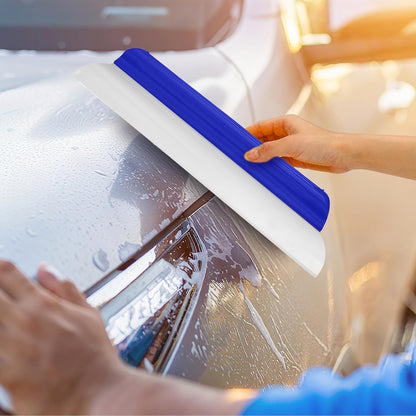 4 Pack 14 inch Car Drying Squeegee Longer Silicone Automotive Water Wiper Flexible Auto T-Bar Rubber Blade for Car Windshield Glass Window Bathroom Shower Squeegees Wash Tool (Yellow)