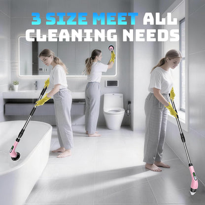 Highyes Electric Spin Scrubber for Cleaning Bathroom: Cordless Power Shower Scrubber - Electric Cleaning Brush for Tile Tub