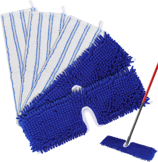 Mop Heads Replacements Compatible with Cedar Dual-Action Flip Mop - Microfiber Mop Replace Pads for Dry/Wet Use - Reusable Washable Dust Mop Refills for Floor Cleaning,5 Pack