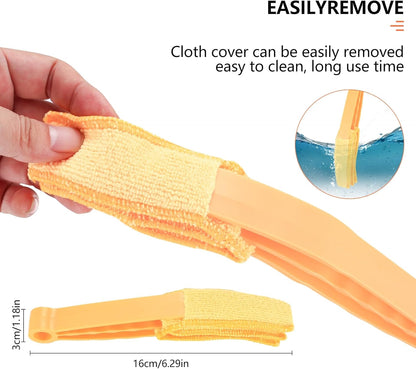 6pcs Window Venetian Blind Cleaner Duster Tool, Include 4pcs 7 Finger Blind Duster Brush & 2pcs Shutter Cleaner Brushes, Air Conditioner, Wood & Vinyl Blinds,for Blinds Air Conditioner Vent Keyboard