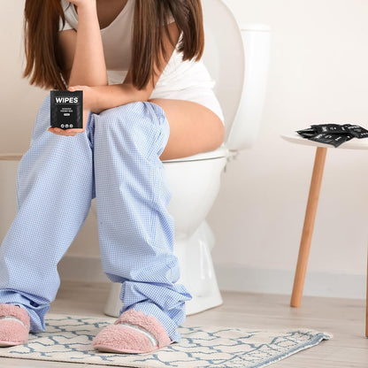 400 Pcs Butt Wet Wipes for Women Individually Wrapped Wipes for Women Man Travel Hand Face Body Cleaning Adults Bathroom Toilet Daily Use(White)
