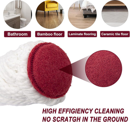 KeFanta Self-Wringing Twist Mop for Floor Cleaning, Long Handled Microfiber Floor Mop with Top Scouring Pad for Kitchen, Hardwood, Restaurant, Bathroom, Garages, Warehouses, Office,57-inch