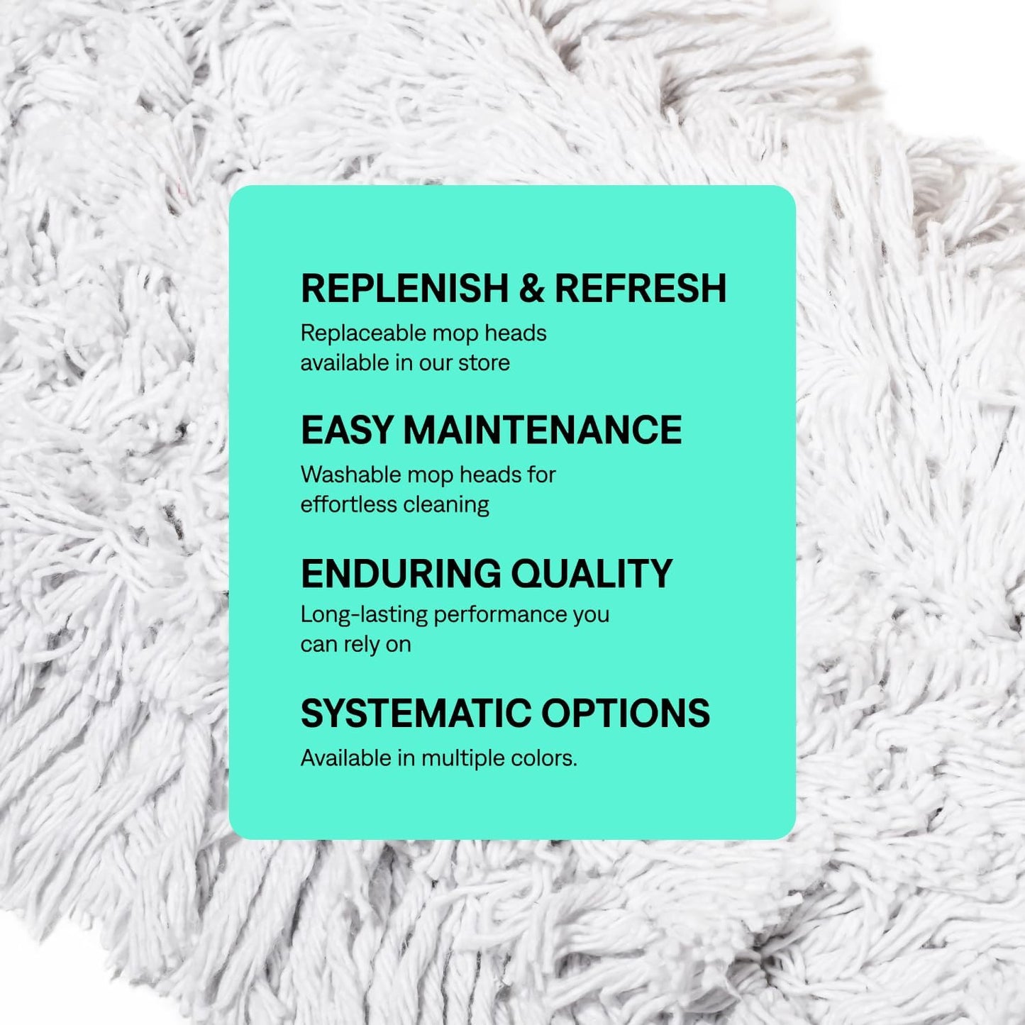 Commercial Dust Mop – 18 Inch Floor Sweeper for Hardwood, Reusable Cotton Mop Head, Extendable Handle, Dry Mop for Floor Cleaning & Janitorial Supplies