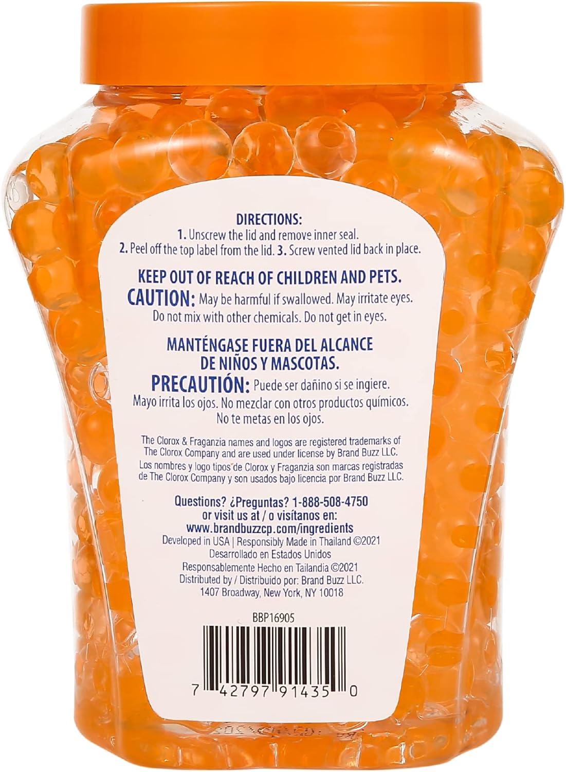 Clorox Fraganzia Crystal Beads Air Freshener, Long Lasting Room Deodorizer and Odor Eliminator Gel Beads to Freshen Home, Car, or Office, Lavender with Eucalyptus Scent, 12 Fl Oz