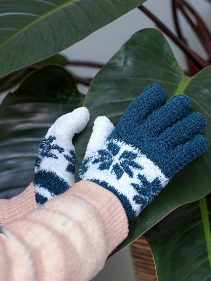 Patelai 3 Pairs Microfiber Plant Dusting Gloves Leaf Cleaning Gloves for Indoor Plants, Blinds, Furniture, House (Green Yellow,Blue,Pink,Medium)