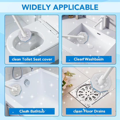 50 Pcs Toilet Wand Refills for Clorox, Upgraded Disposable Replacement Heads Compatible with Clorox Toilet Wand for Bathroom Cleaning