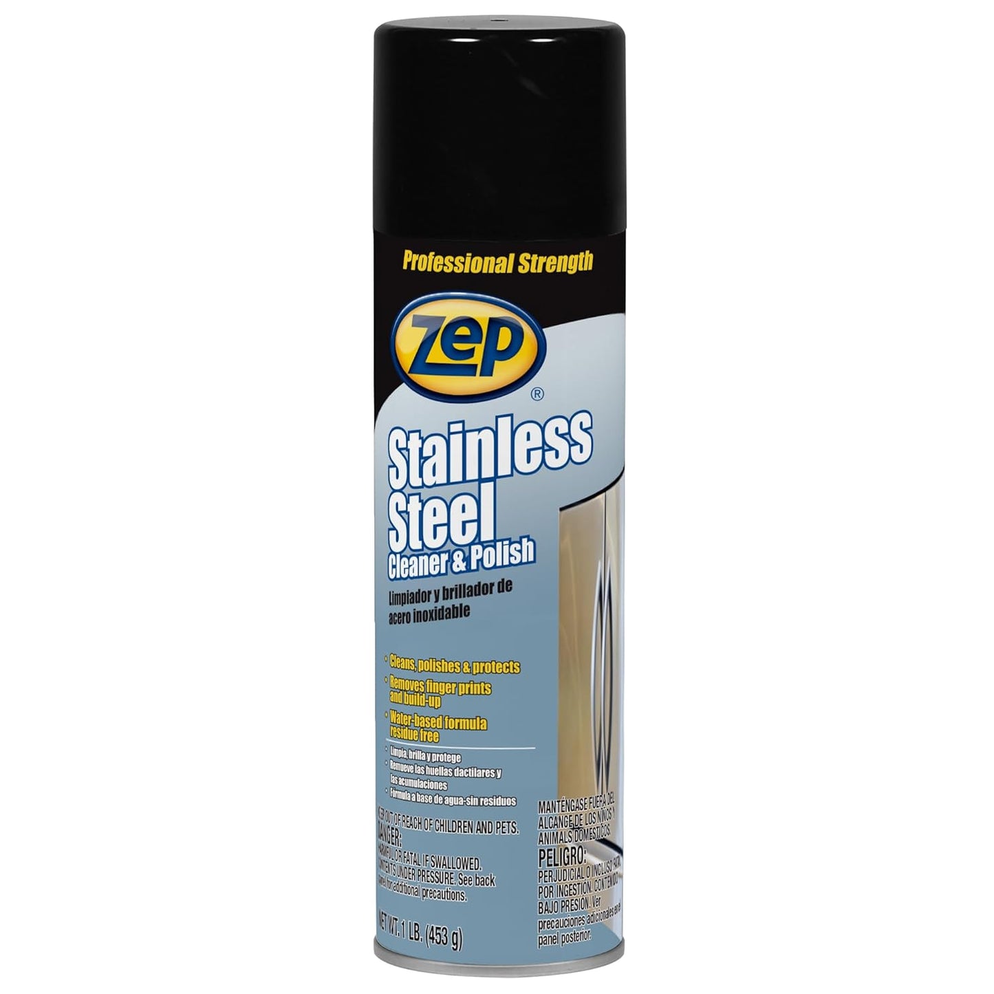 Zep Stainless Steel Cleaner & Polish - 16 oz (Pack of 1) - 1048844 - Removes fingerprints, smudges, dirt and dust