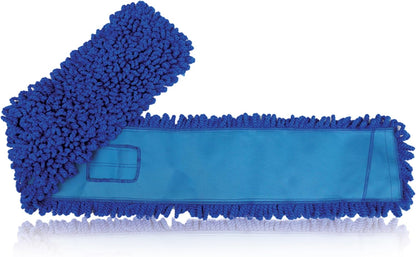 Kleen Handler 24 inch Microfiber Dust Mop | Medium Washable Commercial Mop Head Replacement, Pack of 3