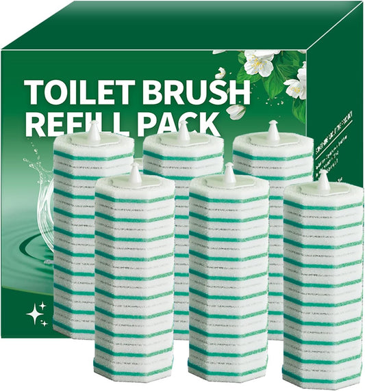 60 Count Toilet Brush Heads, Toilet Wand Refills for Clorox ，Suitable for Most Disposable Toilet Brushes. Features a Convenient snap-on Design. Both Home and Commercial use.No Falling Apart,