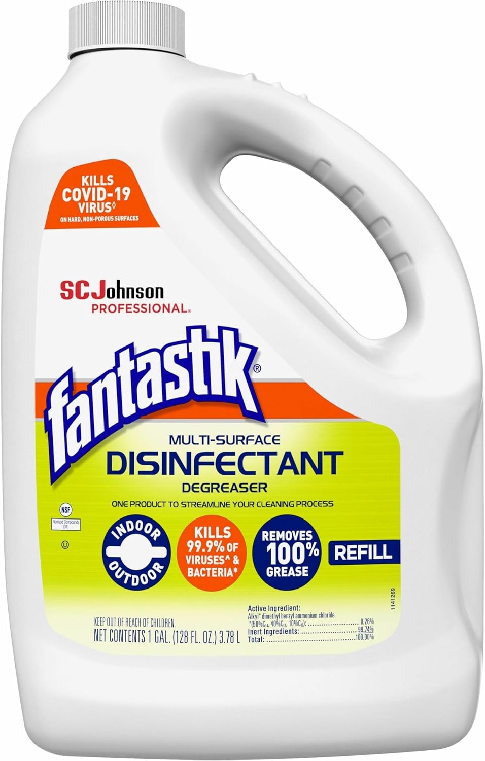 SC Johnson Professional Fantastik Disinfectant Multi-Surface Cleaner Spray Bottle 8, Ounce (Pack of 8), Fresh, 32 Fl Oz