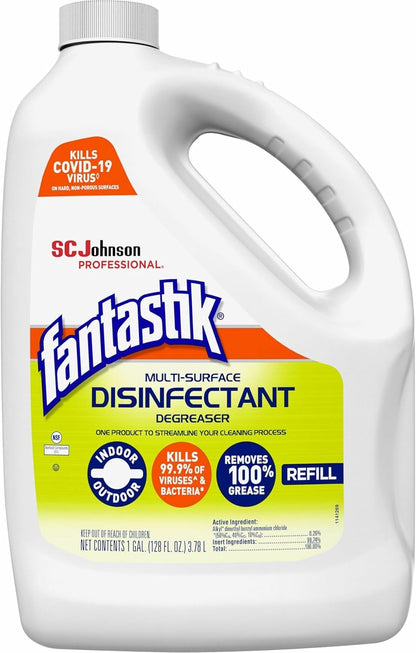 SC Johnson Professional Fantastik Disinfectant Multi-Surface Cleaner Spray Bottle 8, Ounce (Pack of 8), Fresh, 32 Fl Oz