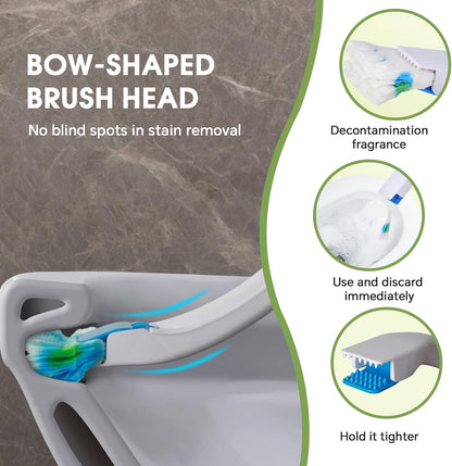 36 Pack Disposable Toilet Bowl Cleaner Refills | Flushable Toilet Brush Refills | Bathroom Toilet Cleaning Accessories, Starter Kit (No Handle)