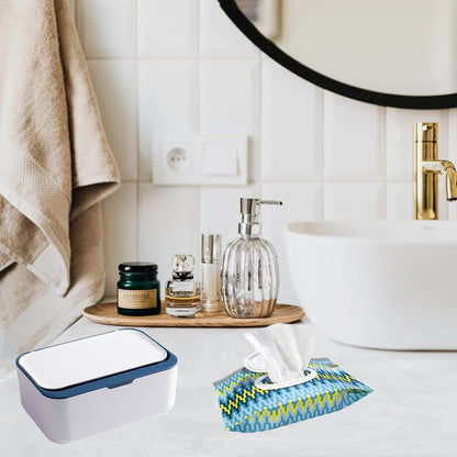Wipe Dispenser White,Reusable Flushable Wipe Holder Set with 2Pcs Refillable Portable Wipe Bag for Baby Adult Bathroom,Wipe Container with Lids Keeps Wipes Fresh,Baby Shower New Mom Gifts