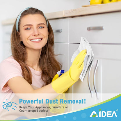 AIDEA Microfiber Cleaning Cloth-50PK, Soft Microfiber Towels for Cars, Absorbent Cleaning Rags, Lint-Free Streak-Free Wash Cloths for House, Kitchen, Window(12in.x12in)
