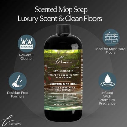 Lapew Black Sea Scented Cleaning Bundle | Carpet Deodorizer Powder (16 oz) & Mop Soap Concentrate (36 oz) | Pet-Friendly Odor Eliminator - Colors B