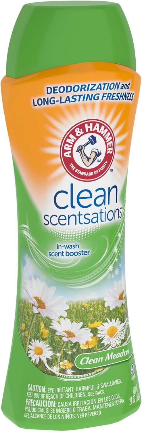 ARM & HAMMER Clean Scentsations In-Wash Scent Booster, Laundry Scent Booster Clean Meadow scent, 24 Oz