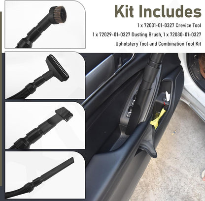 72031-01-0327 Crevice Tool & 72029-01-0327 Dust Brush & 72030-01-0327 Upholstery Tool and Nozzle Combination Tool Kit for Or-ECK BB870 BB850 BB870AD BB880 Vacuum Cle-aner and 72046-06-0327 Hose