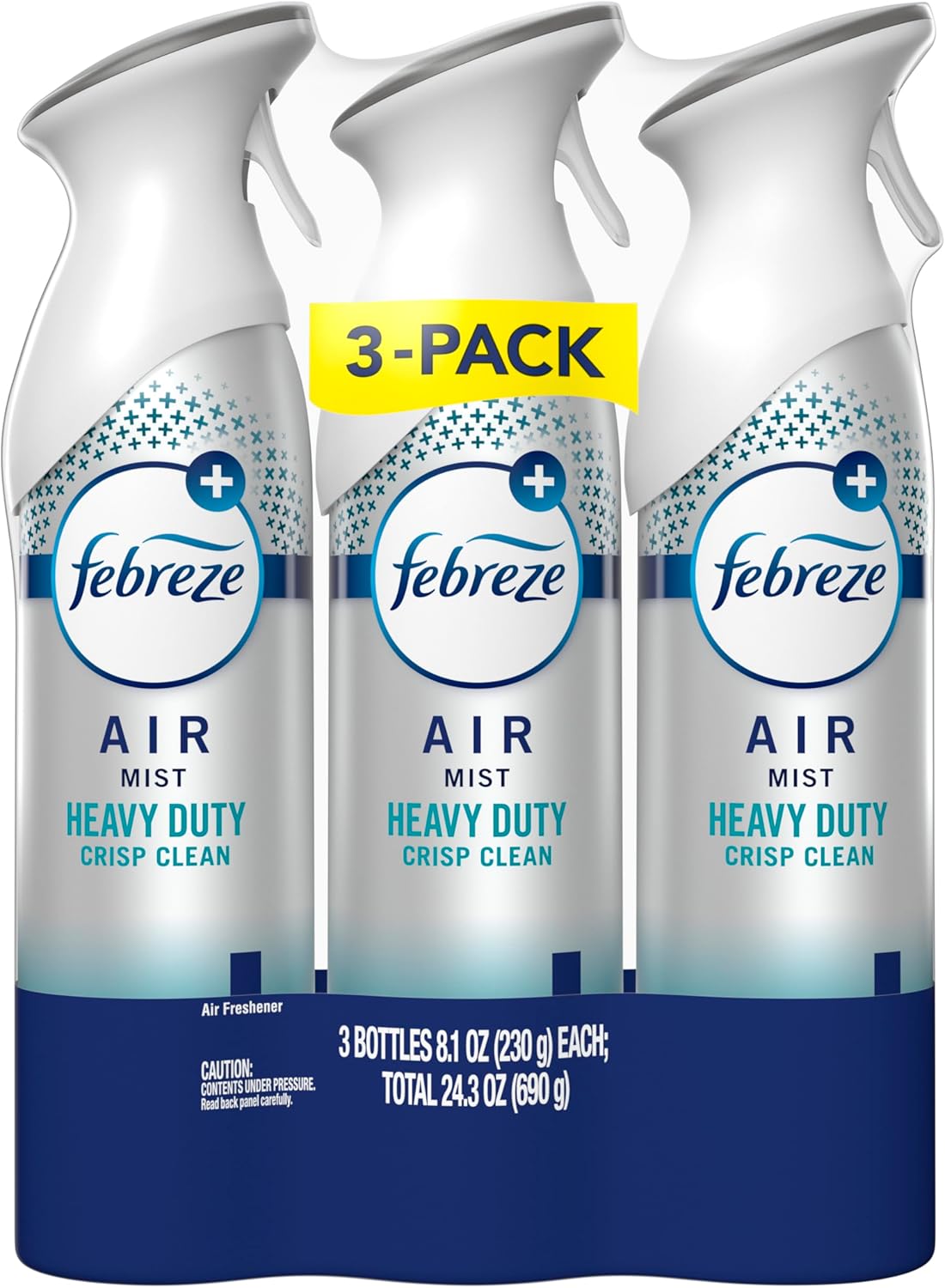 Febreze Air Mist Air Freshener Spray, Odor-Fighting Room Spray, Air Fresheners for Home and Bathroom and Kitchen, Aerosol Can, HD Pet Odor Fighter Scent, 8.8oz (Pack of 3)