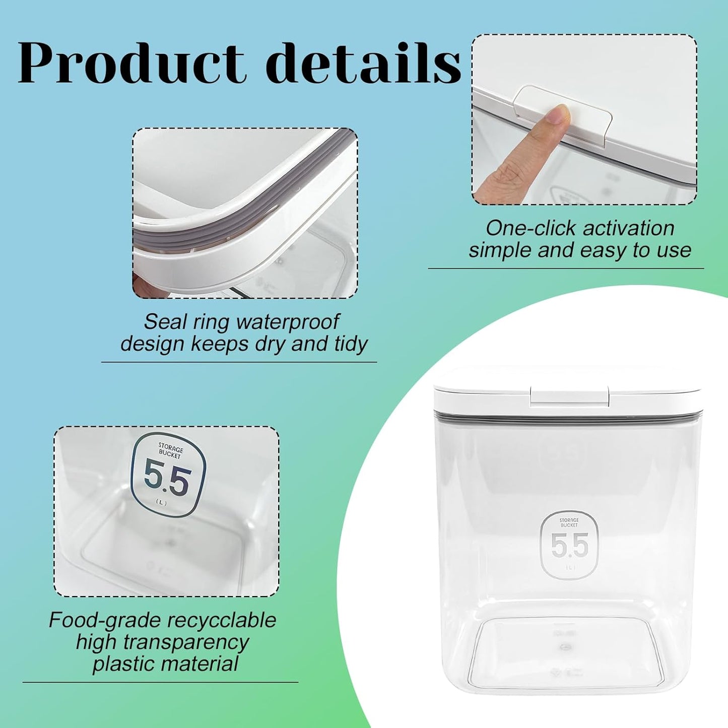 94oz/2.8L Laundry Pods Container for Room Organization Dishwasher Laundry Pod Holder with One-Press Lid and Scoop Large Capacity Holds 150 Pods Detergent Powder Container Sealed Dryer Sheet Holder