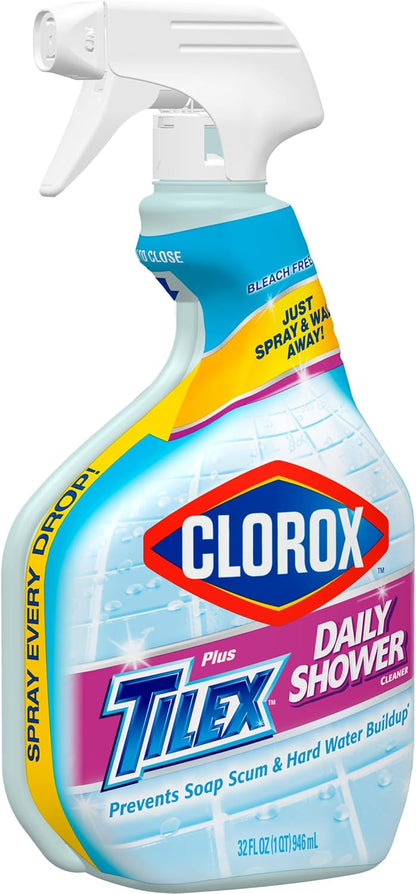 Clorox Plus Tilex Fresh Daily Shower Cleaner, 32 Ounce Spray Bottle (Package May Vary)