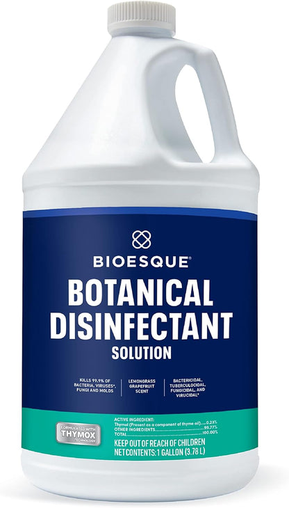 Bioesque Botanical Disinfectant Solution, Heavy Duty Broad-Spectrum Disinfectant, Kills 99.9% of Bacteria, Viruses*, Fungi, & Molds, 32 Fluid Ounce (Pack of 1)