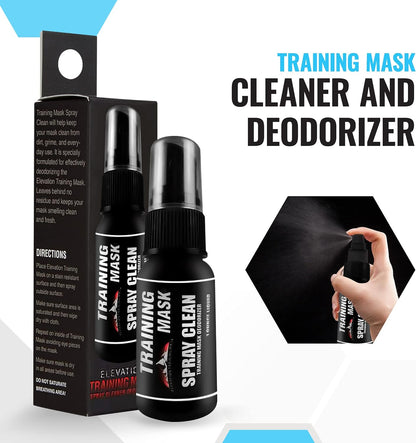 TRAININGMASK - Spray Clean Defense, Multipurpose Face Mask Spray, Mask Spray with Fresh Scent, Deodorizing Fabric Refresher Spray for Face Masks, Gears, and More, 1 fl oz