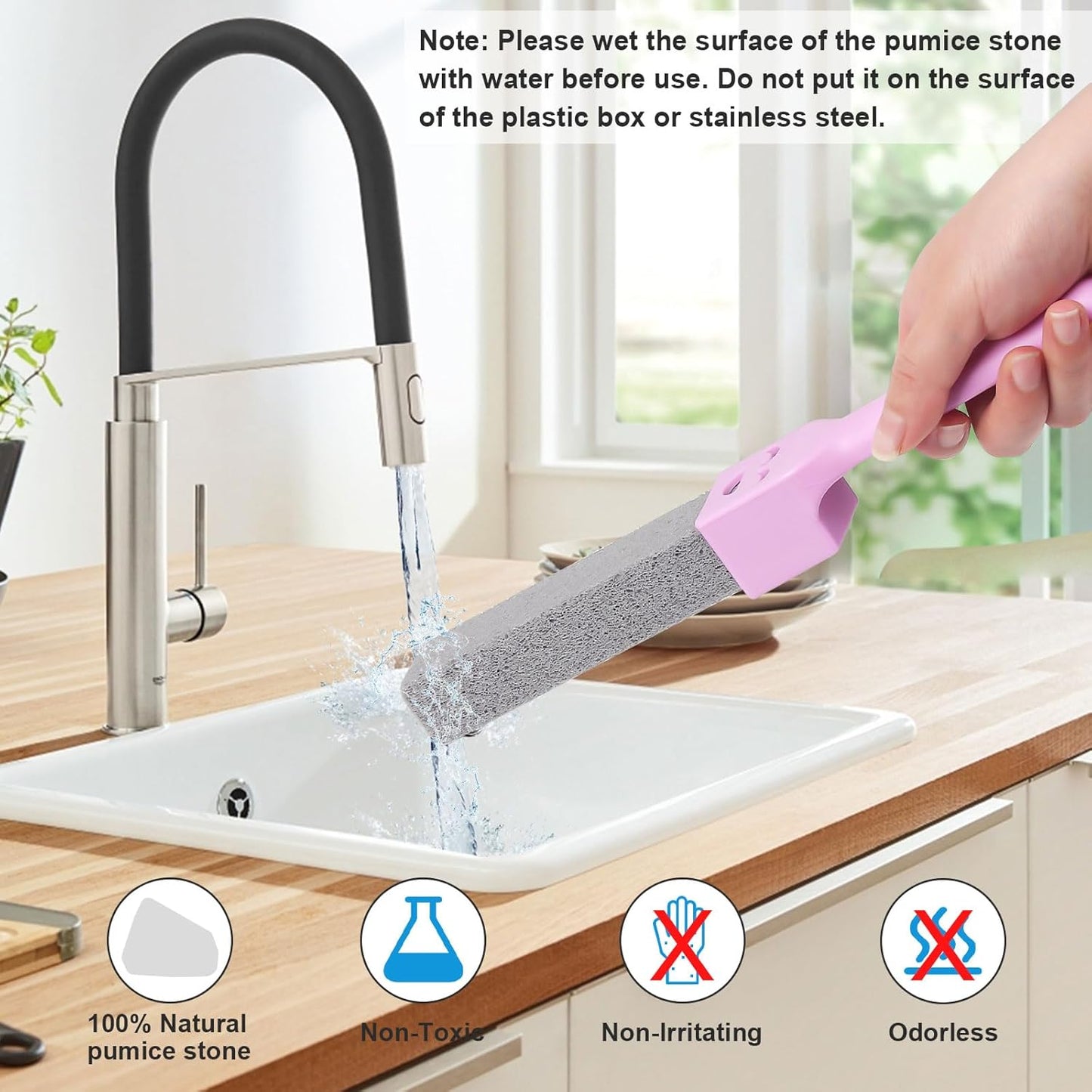 Herda 10 Pack Pumice Stone for Toilet Bowl Cleaning, Powerfully Pumice Stick for Cleaning Hard Water Rings, Calcium Buildup, Rust, Pumice Bar for Toilets, Bathtubs, Grills, Swimming Pools, Sinks