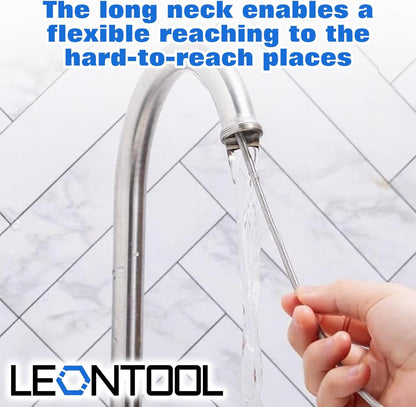 11 Pcs Flexible Drain Brush Set, 79 Inches Double Ended Tube Cleaning Brushes and 10 Pcs Different Sizes Straw Cleaning Brush Long Pipe Cleaners for Kitchen, Sink, Drain Pipe