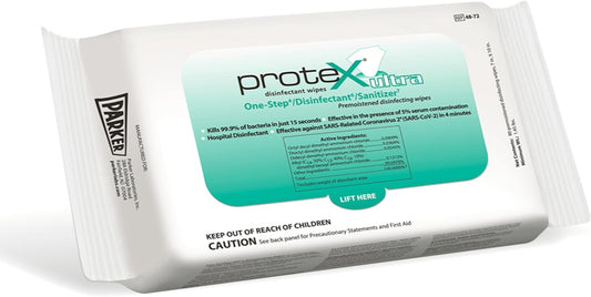 Parker Labs 48-40 Protex Disinfectant Textured Wipes - 6.5" X 6" (Pack of 60 Wipes) (48121)