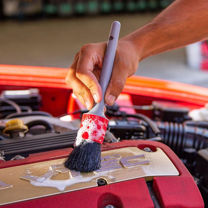 Chemical Guys Boars Hair Detailing Brush - Gentle Scratch-Free Cleaning for Wheels, Grilles, Emblems, and Interior Surfaces - Versatile Multi-Purpose Auto Detailing Brush for Deep Cleaning - Acc_S90