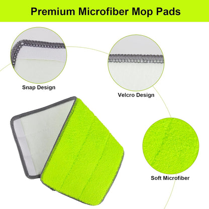 Microfiber Mop Pads for Libman Rinse 'n Wring Mop and Bucket System, 13in Washable & Reusable Microfiber Floor Cleaning Pads Head Refills for All 13" X 5" Flat Floor Mop