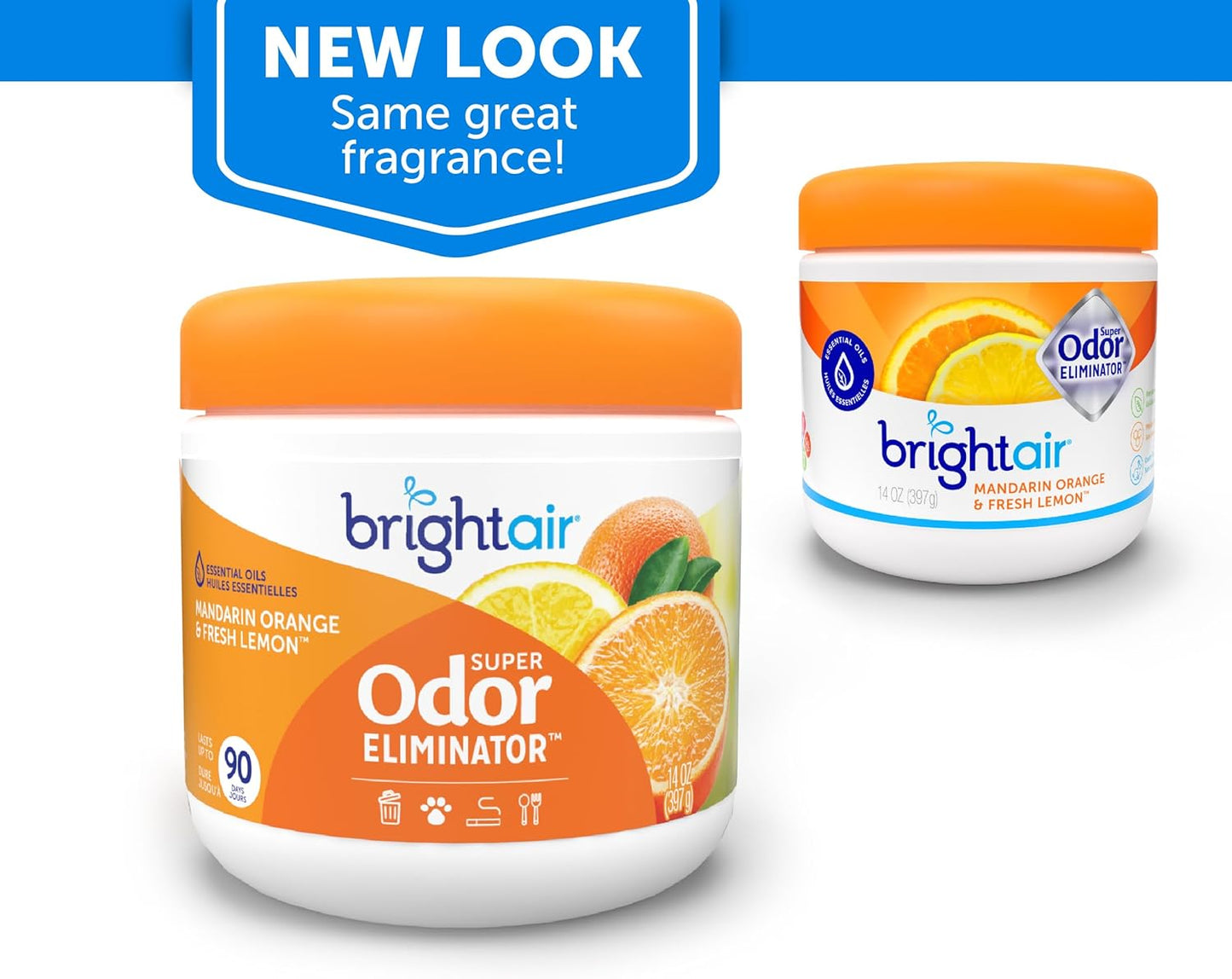Bright Air 14 oz. Super Odor Eliminator, For Medium-Size Spaces, Cool & Clean Scent, Case of 6,Air Freshener, Natural Essential Oils, Lasts Up to 90 Days Each